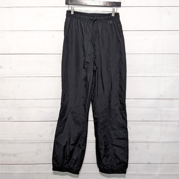 Vintage Obermeyer Pull On Nylon Snow Pants Black Women's Size 8 / 90s 80s - Picture 1 of 8
